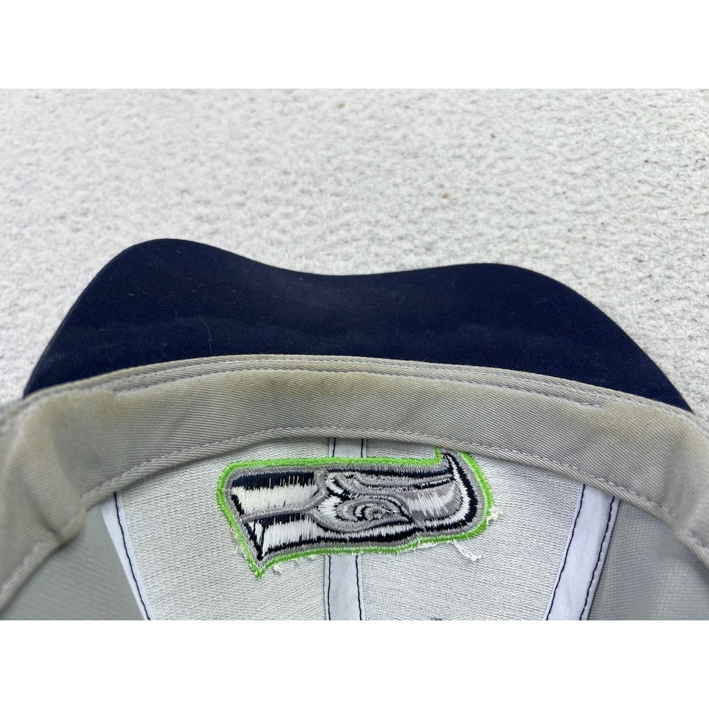 Seattle Seahawks Hat Cap Strap Back Mens One Size Gray NFL Football Embroidered - Picture 8 of 9